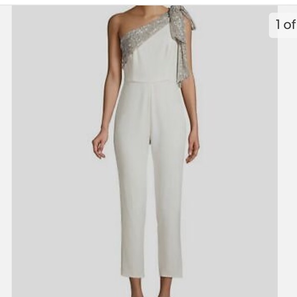 Jay Godfrey One shoulder white jumpsuit - Picture 1 of 9